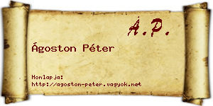 Ágoston Péter névjegykártya