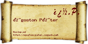 Ágoston Péter névjegykártya